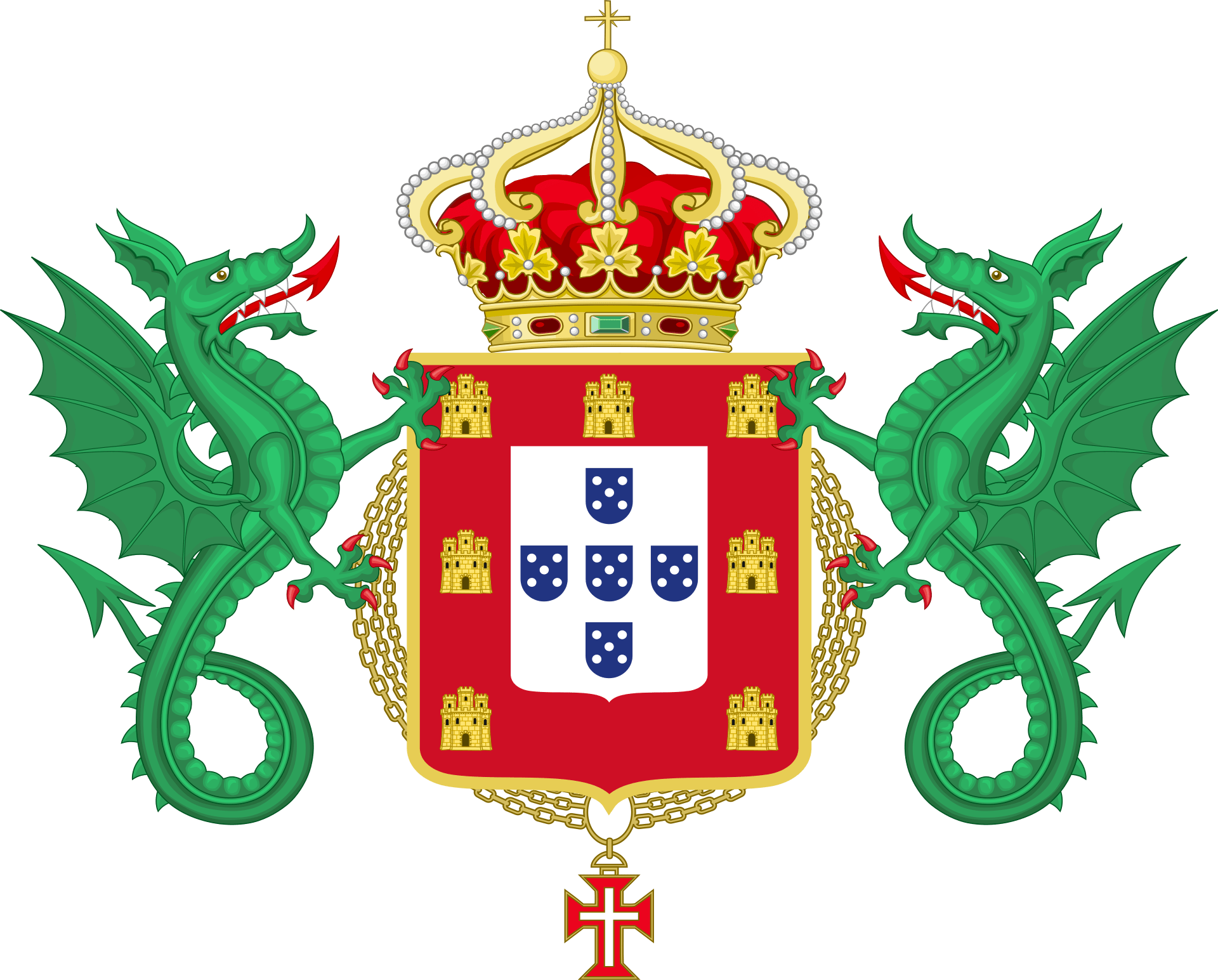 Coat of Arms of the Kingdom of Portugal 1640-1910