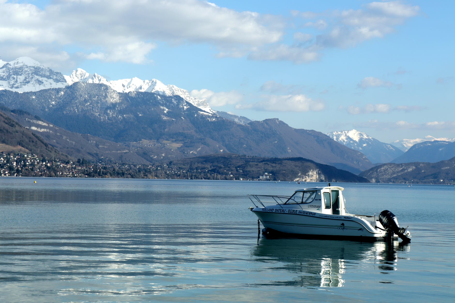 white boat on the ocean