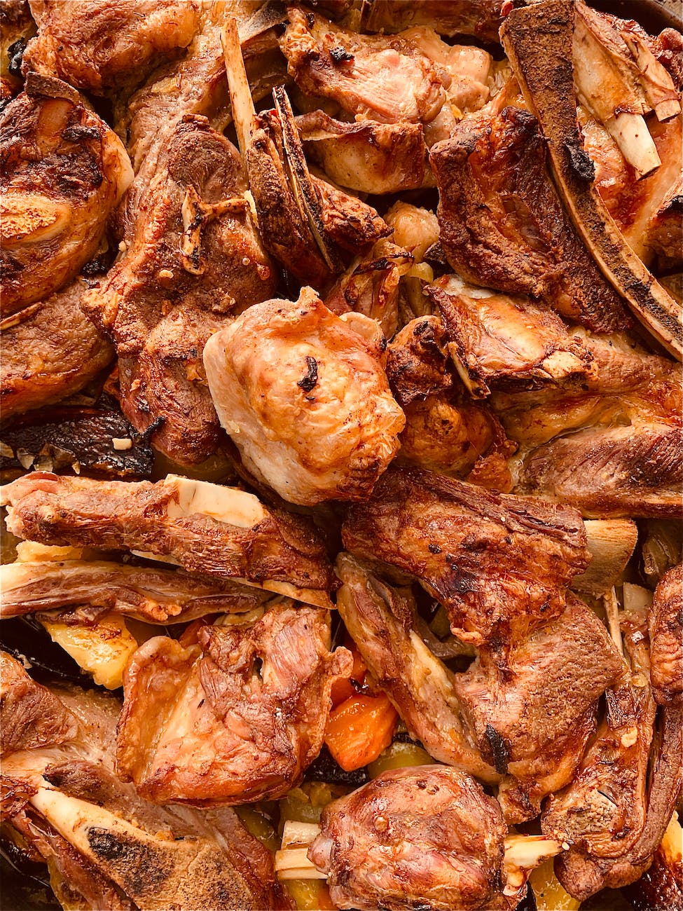 close up of roasted meat