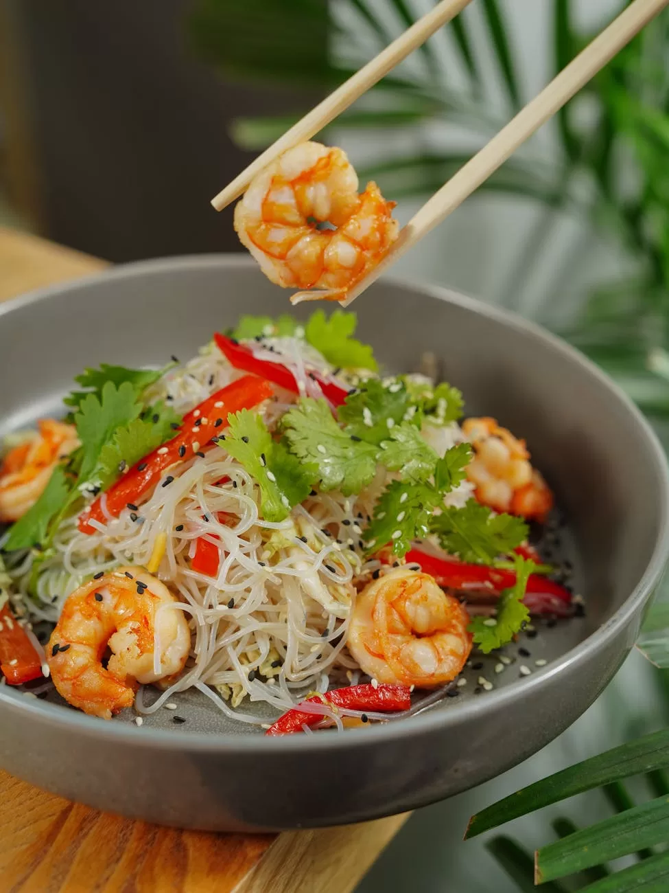 rice noodles with shrimps