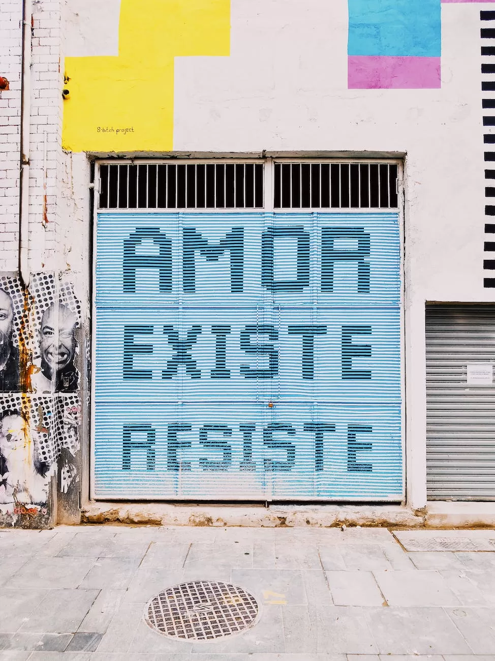 exterior wall with inscription on city street