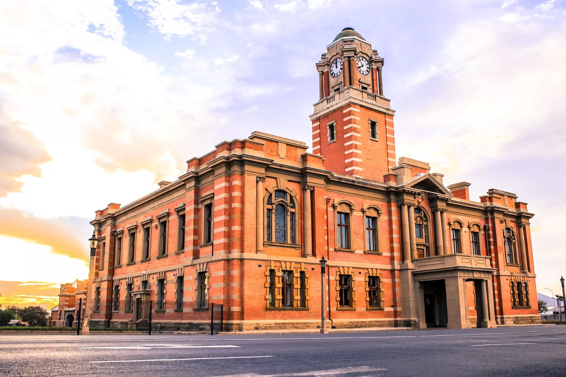 red brick building