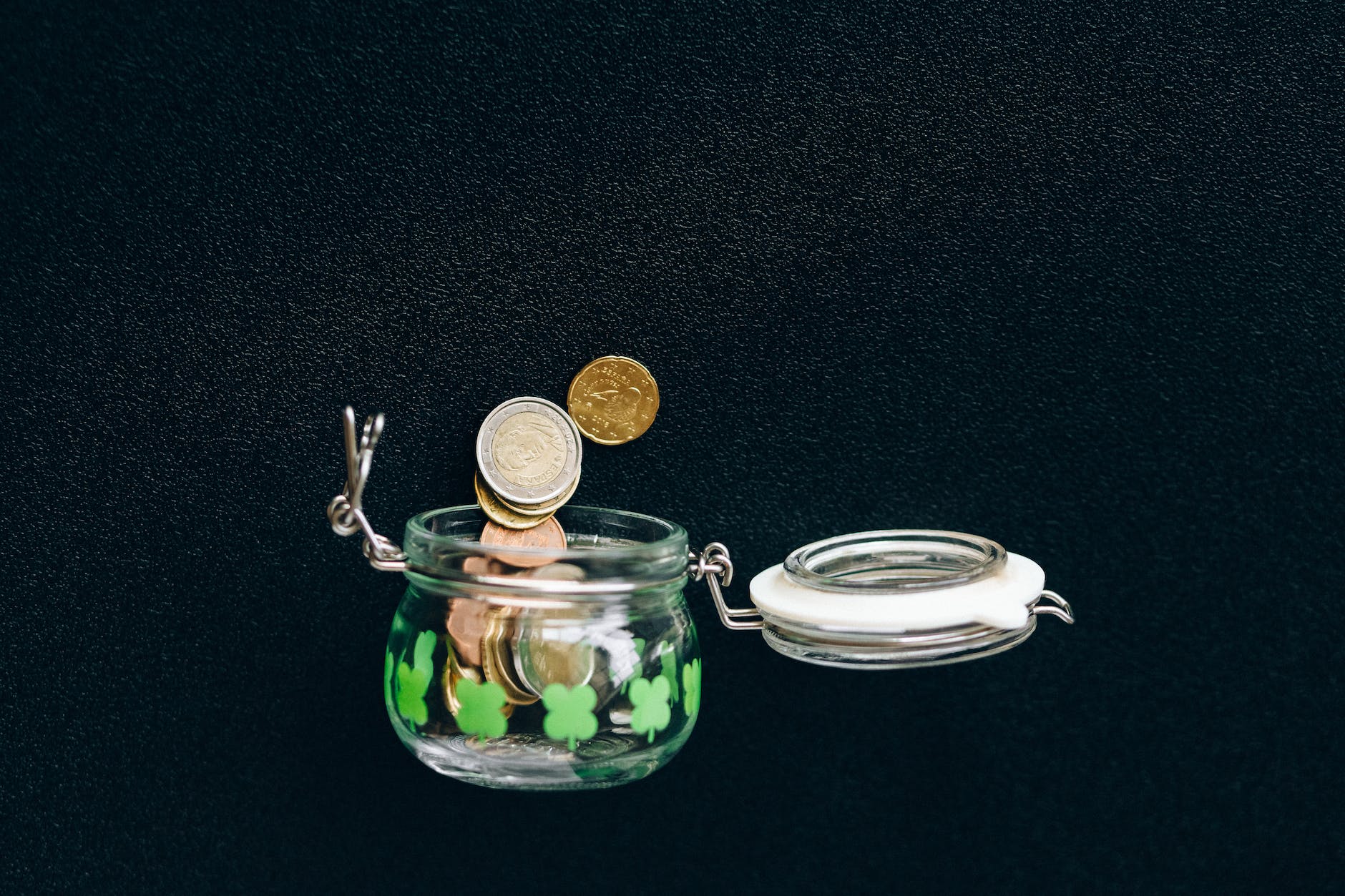 coins in a jar 